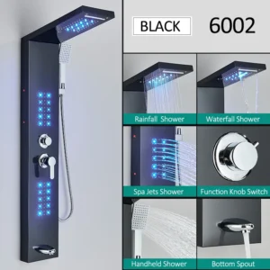 LED Shower, Rain Waterfall Body Spa