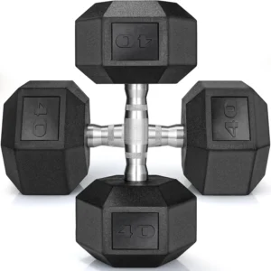 30-75LB Dumbbells Rubber Coated, 2 Pcs