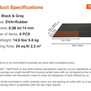 1/2 inch Thick Gym Floor Mats